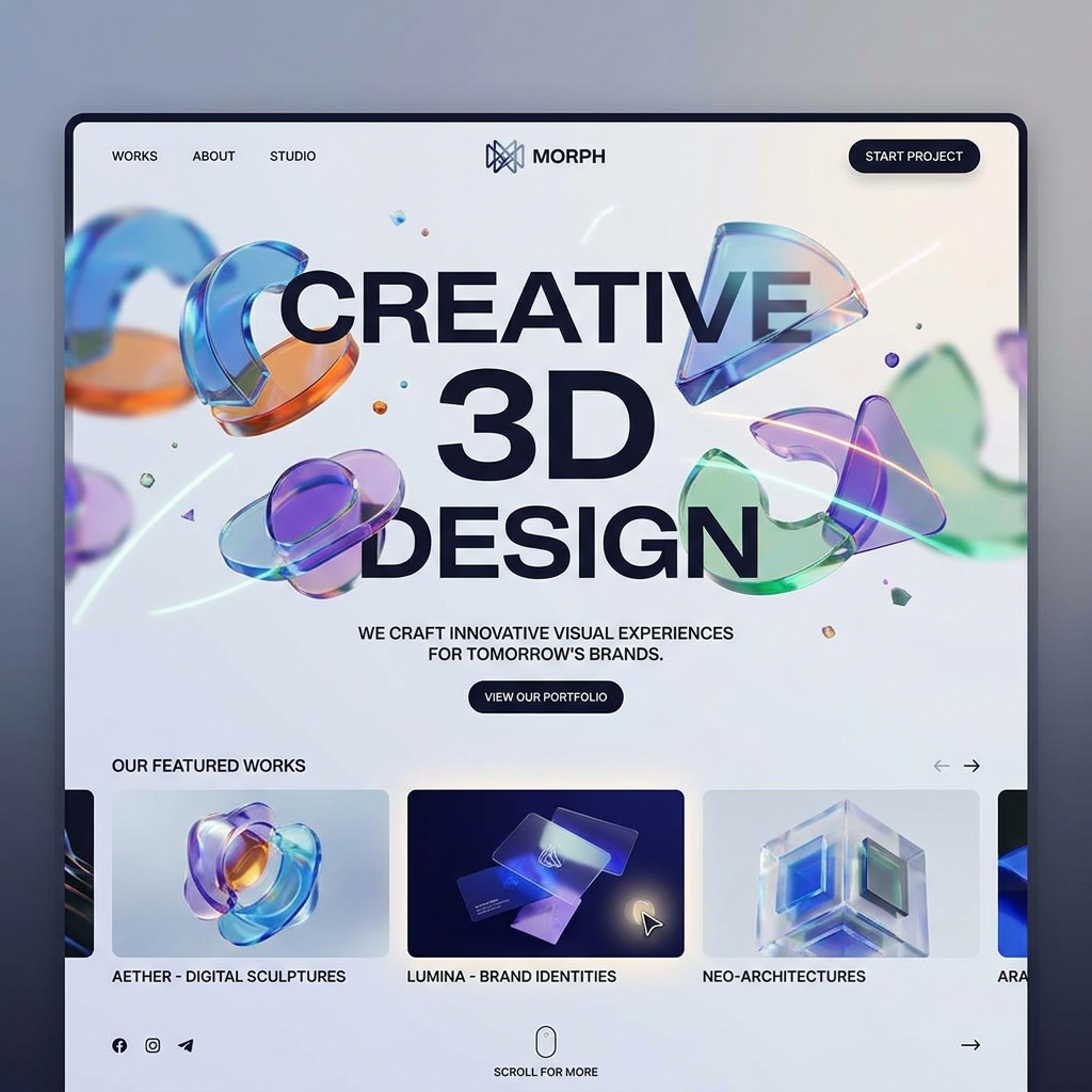 Artistic 3D Agency Mockup