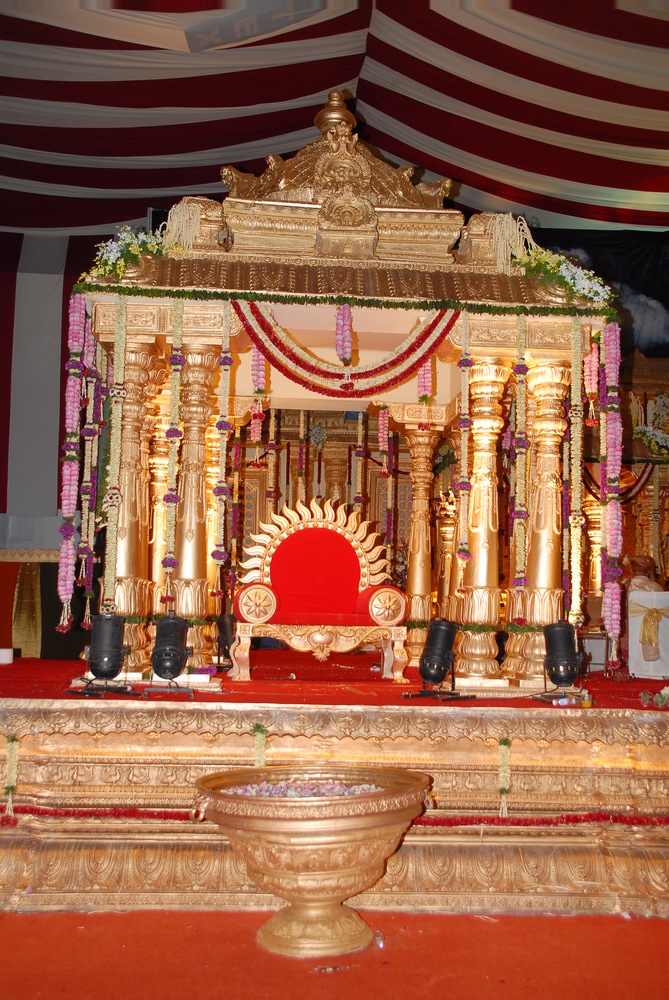 Stone carved mandapa