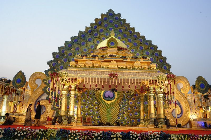Ornate mandapa ceiling